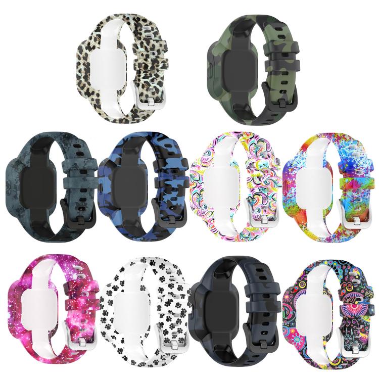 Cinturino per orologio in silicone stampato con fibbia in acciaio xDfind, For GarminFit JR3 / Garmin Vivofit JR 3