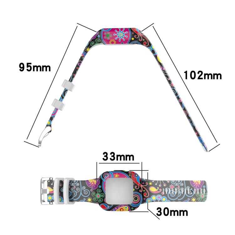 Cinturino per orologio in silicone stampato con fibbia in acciaio xDfind, For GarminFit JR3 / Garmin Vivofit JR 3