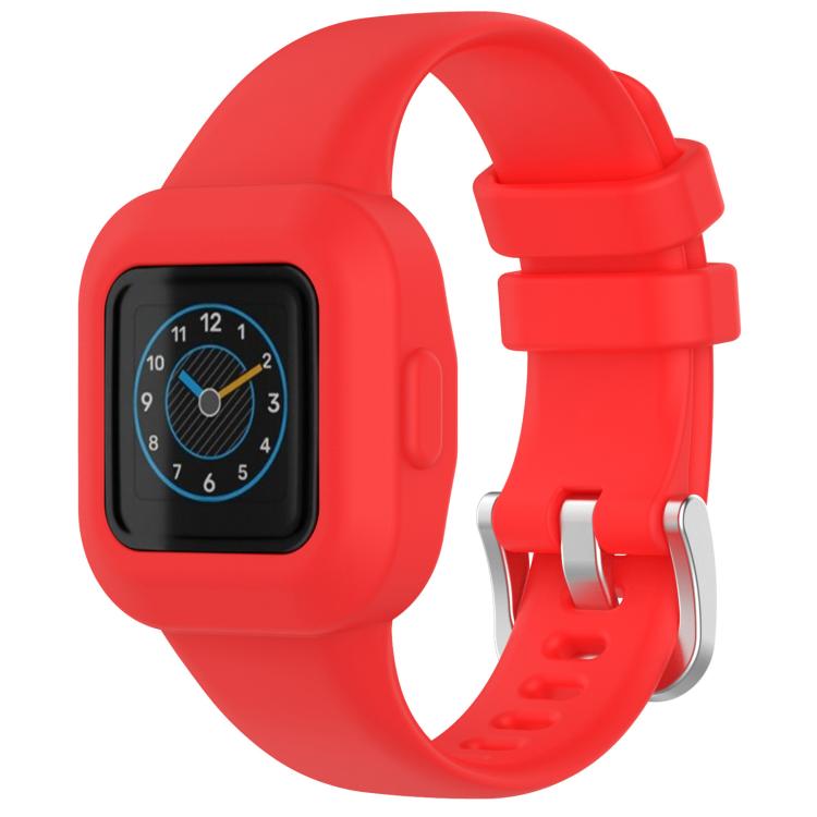 Cinturino per orologio xDfind in silicone tinta unita con fibbia in acciaio argentato, For GarminFit JR3 / Garmin Vivofit JR 3