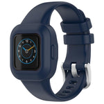 Cinturino per orologio xDfind in silicone tinta unita con fibbia in acciaio argentato, For GarminFit JR3 / Garmin Vivofit JR 3
