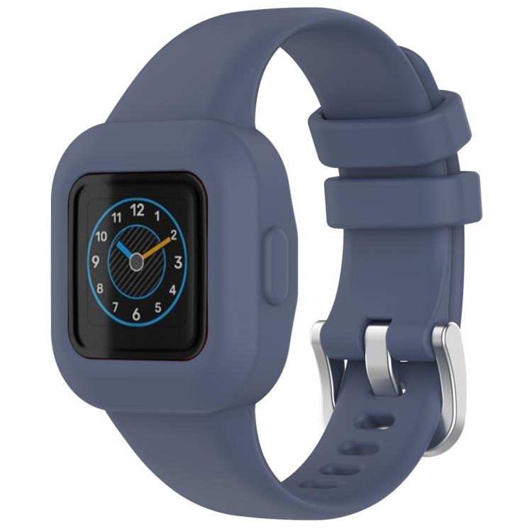 Cinturino per orologio xDfind in silicone tinta unita con fibbia in acciaio argentato, For GarminFit JR3 / Garmin Vivofit JR 3