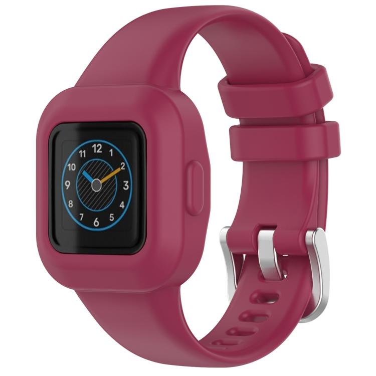 Cinturino per orologio xDfind in silicone tinta unita con fibbia in acciaio argentato, For GarminFit JR3 / Garmin Vivofit JR 3