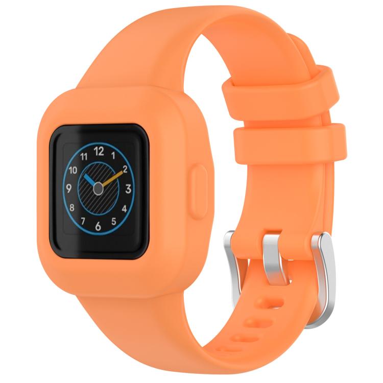 Cinturino per orologio xDfind in silicone tinta unita con fibbia in acciaio argentato, For GarminFit JR3 / Garmin Vivofit JR 3