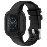 Cinturino per orologio xDfind in silicone tinta unita con fibbia in acciaio argentato, For GarminFit JR3 / Garmin Vivofit JR 3