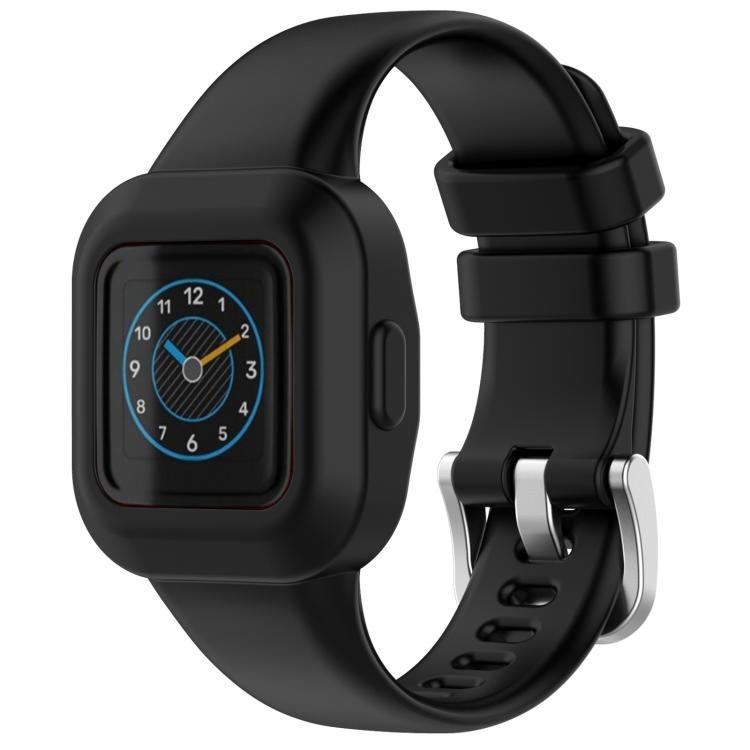Cinturino per orologio xDfind in silicone tinta unita con fibbia in acciaio argentato, For GarminFit JR3 / Garmin Vivofit JR 3