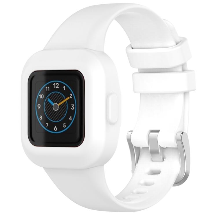 Cinturino per orologio xDfind in silicone tinta unita con fibbia in acciaio argentato, For GarminFit JR3 / Garmin Vivofit JR 3