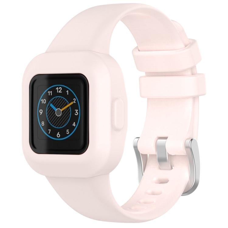 Cinturino per orologio xDfind in silicone tinta unita con fibbia in acciaio argentato, For GarminFit JR3 / Garmin Vivofit JR 3