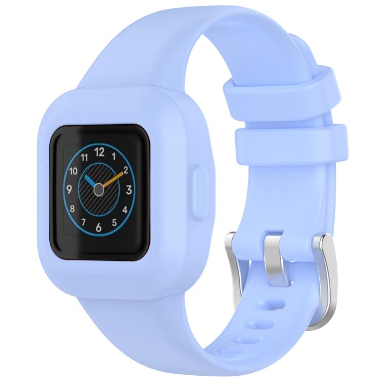 Cinturino per orologio xDfind in silicone tinta unita con fibbia in acciaio argentato, For GarminFit JR3 / Garmin Vivofit JR 3