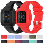Cinturino per orologio xDfind in silicone tinta unita con fibbia in acciaio argentato, For GarminFit JR3 / Garmin Vivofit JR 3