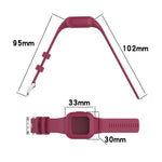 Cinturino per orologio xDfind in silicone tinta unita con fibbia in acciaio argentato, For GarminFit JR3 / Garmin Vivofit JR 3