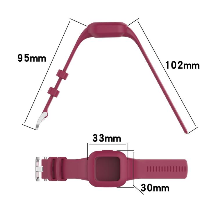 Cinturino per orologio xDfind in silicone tinta unita con fibbia in acciaio argentato, For GarminFit JR3 / Garmin Vivofit JR 3