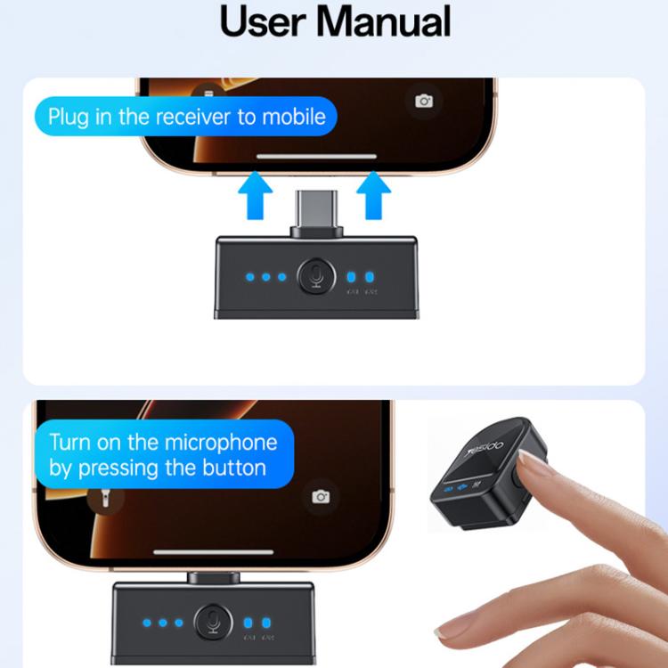 Microfono lavalier wireless Yesido KR19 2 in 1