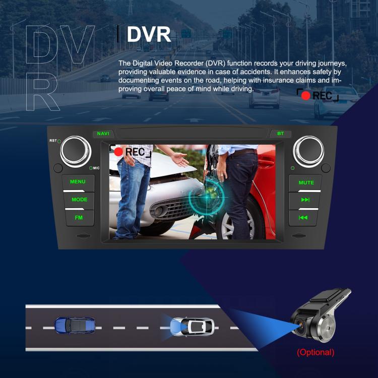 Per BMW Serie 3 E90 Android 15 7 pollici Auto CarPlay Navigazione Auto Immagine Retromarcia Integrata, Standard, Standard+AHD+Microphone