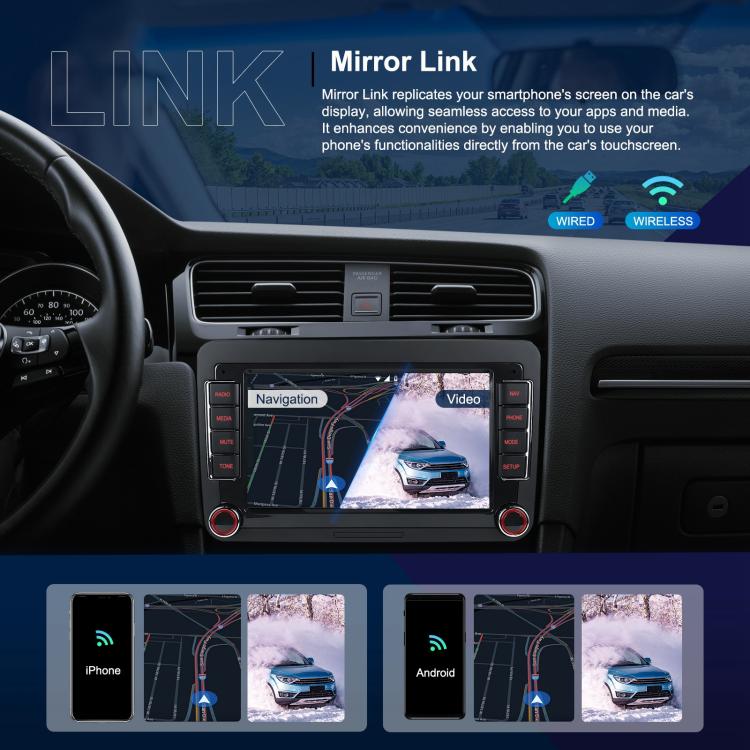 Per Volkswagen, lettore per auto Android da 15,9 pollici con schermo da 9 pollici, sistema di controllo centrale dell'auto e navigazione., Standard, Standard+AHD+Microphone