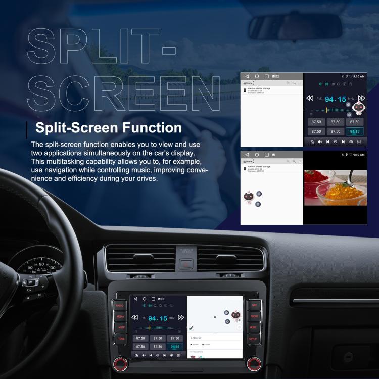 Per Volkswagen, lettore per auto Android da 15,9 pollici con schermo da 9 pollici, sistema di controllo centrale dell'auto e navigazione., Standard, Standard+AHD+Microphone