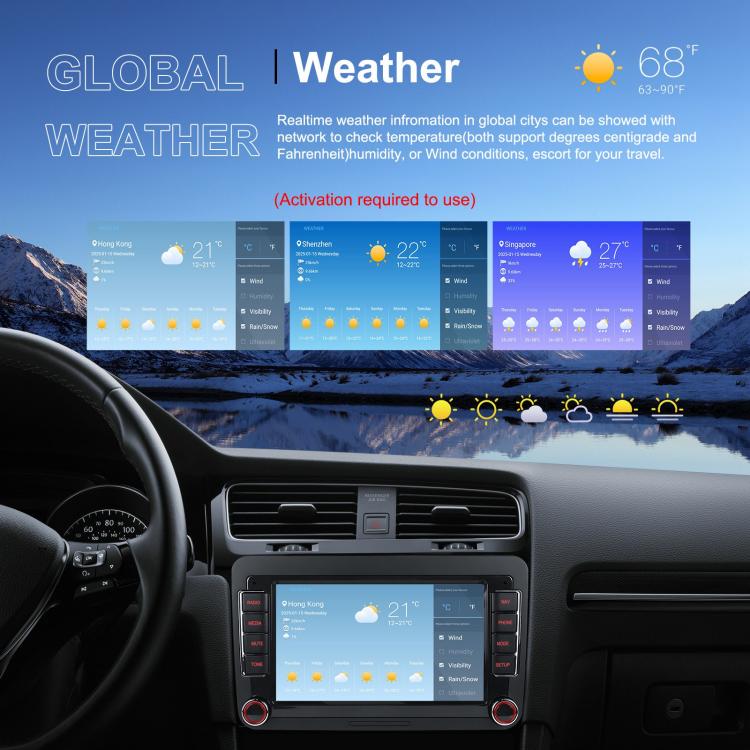 Per Volkswagen, lettore per auto Android da 15,9 pollici con schermo da 9 pollici, sistema di controllo centrale dell'auto e navigazione., Standard, Standard+AHD+Microphone