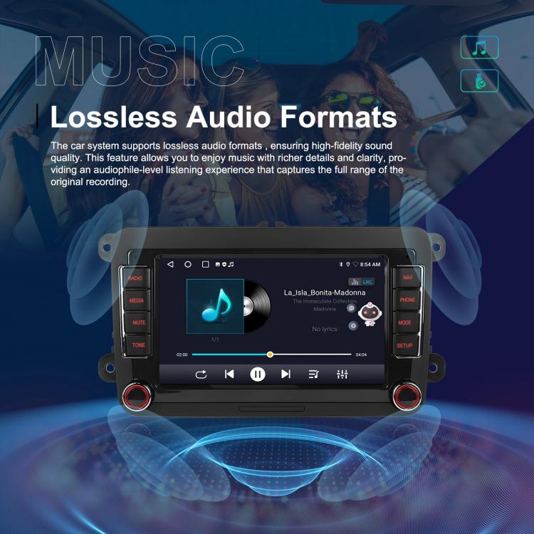 Per Volkswagen, lettore per auto Android da 15,9 pollici con schermo da 9 pollici, sistema di controllo centrale dell'auto e navigazione., Standard, Standard+AHD+Microphone