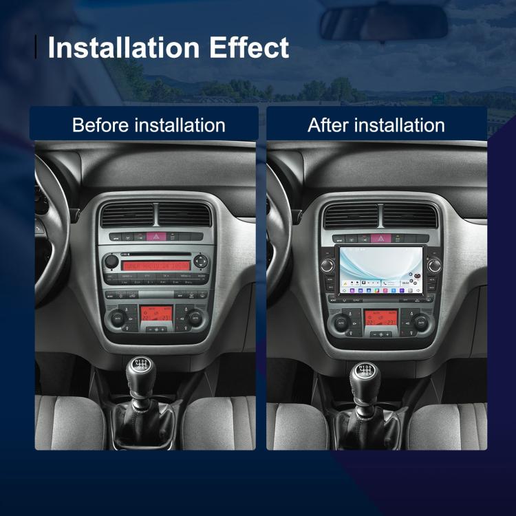 Per Fiat Punto 2005-2009 Android 15 7 pollici 2G+64G Controllo centrale auto Audio Video Navigazione, Standard, Standard+AHD+Microphone
