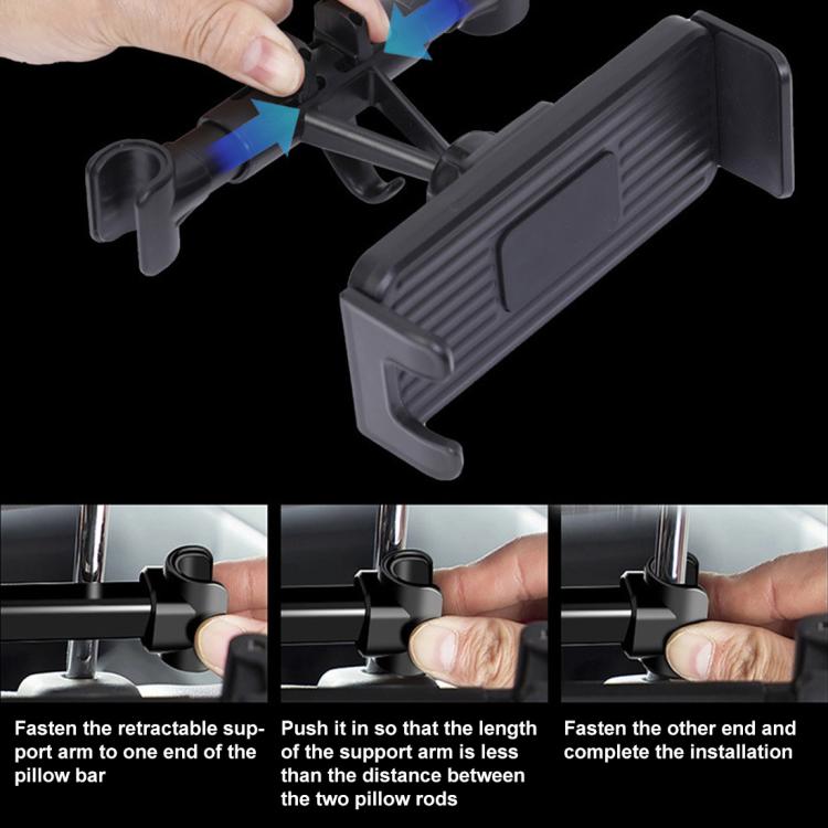 Supporto per telefono e tablet da poggiatesta auto ZY-TZ04P, ZY-TZ04P