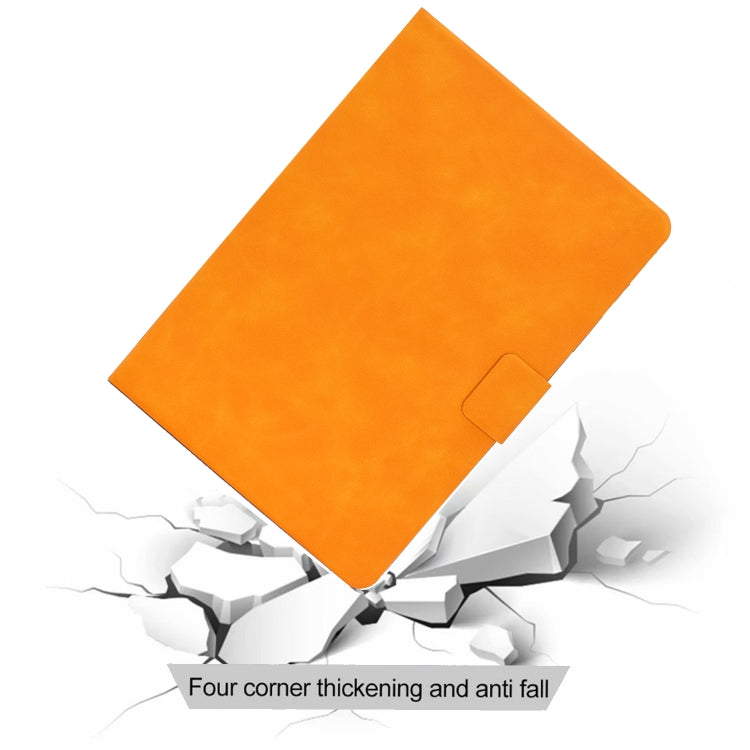 Custodia in pelle a conchiglia orizzontale con struttura in pelle bovina con supporto e slot per schede e sonno / risveglio, For Samsung Galaxy Tab A7 (2020) T500, For Samsung Galaxy Tab S8 / Galaxy Tab S7 11.0 T870, For iPad Air 2022 / 2020 10.9