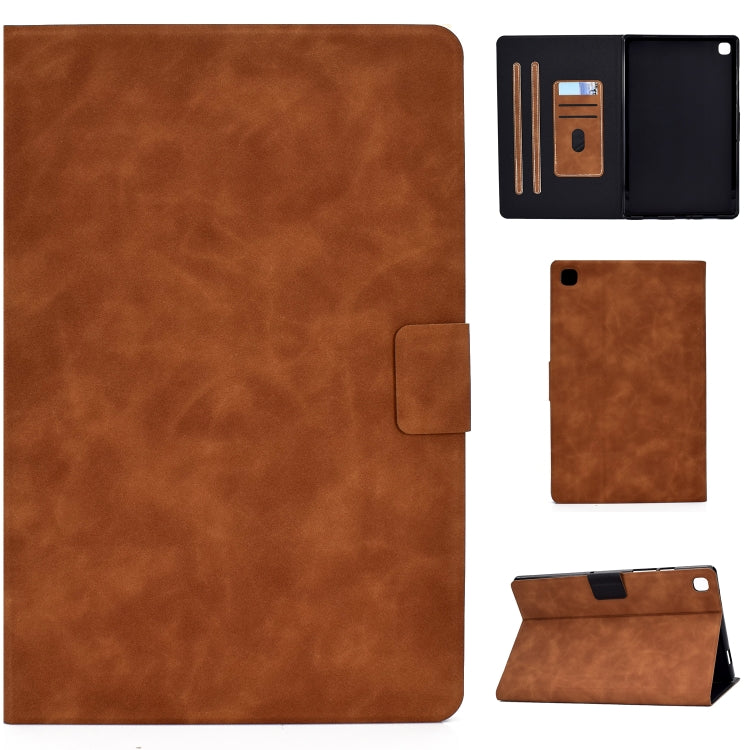 Custodia in pelle a conchiglia orizzontale con struttura in pelle bovina con supporto e slot per schede e sonno / risveglio, For Samsung Galaxy Tab A7 (2020) T500, For Samsung Galaxy Tab S8 / Galaxy Tab S7 11.0 T870, For iPad Air 2022 / 2020 10.9