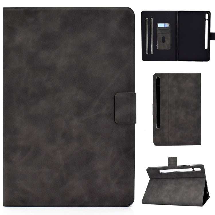 Custodia in pelle a conchiglia orizzontale con struttura in pelle bovina con supporto e slot per schede e sonno / risveglio, For Samsung Galaxy Tab A7 (2020) T500, For Samsung Galaxy Tab S8 / Galaxy Tab S7 11.0 T870, For iPad Air 2022 / 2020 10.9
