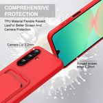 Custodia per telefono in silicone liquido tinta unita con tasca integrata (Gen2) e cordino corto., For Samsung Galaxy A26 5G, For Samsung Galaxy A05 / M05 / F05 4G, For Samsung Galaxy A16 4G / 5G, For Samsung Galaxy A06 4G                              ...