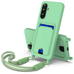 Custodia per telefono in silicone liquido tinta unita con tasca integrata (Gen2) e cordino corto., For Samsung Galaxy A26 5G, For Samsung Galaxy A05 / M05 / F05 4G, For Samsung Galaxy A16 4G / 5G, For Samsung Galaxy A06 4G                              ...