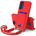 Custodia per telefono in silicone liquido tinta unita con tasca integrata (Gen2) e cordino corto., For Samsung Galaxy A26 5G, For Samsung Galaxy A05 / M05 / F05 4G, For Samsung Galaxy A16 4G / 5G, For Samsung Galaxy A06 4G                              ...