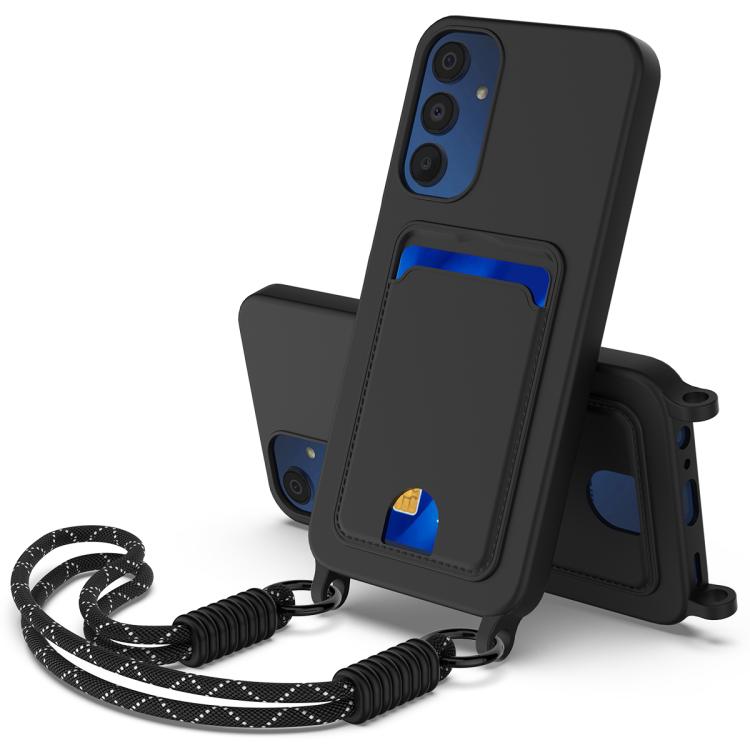 Custodia per telefono in silicone liquido tinta unita con tasca integrata (Gen2) e cordino corto., For Samsung Galaxy A26 5G, For Samsung Galaxy A05 / M05 / F05 4G, For Samsung Galaxy A16 4G / 5G, For Samsung Galaxy A06 4G                              ...