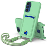 Custodia per telefono in silicone liquido tinta unita con tasca integrata (Gen2) e cordino corto., For Samsung Galaxy A26 5G, For Samsung Galaxy A05 / M05 / F05 4G, For Samsung Galaxy A16 4G / 5G, For Samsung Galaxy A06 4G                              ...
