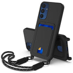Custodia per telefono in silicone liquido tinta unita con tasca integrata (Gen2) e cordino corto., For Samsung Galaxy A26 5G, For Samsung Galaxy A05 / M05 / F05 4G, For Samsung Galaxy A16 4G / 5G, For Samsung Galaxy A06 4G                              ...
