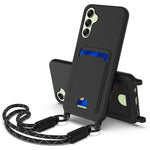 Custodia per telefono in silicone liquido tinta unita con tasca integrata (Gen2) e cordino corto., For Samsung Galaxy A26 5G, For Samsung Galaxy A05 / M05 / F05 4G, For Samsung Galaxy A16 4G / 5G, For Samsung Galaxy A06 4G                              ...