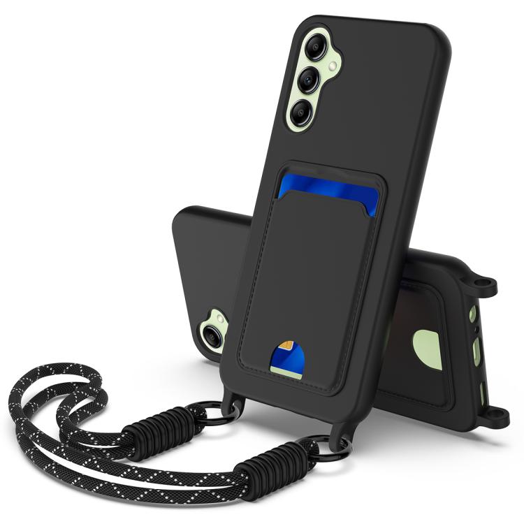 Custodia per telefono in silicone liquido tinta unita con tasca integrata (Gen2) e cordino corto., For Samsung Galaxy A26 5G, For Samsung Galaxy A05 / M05 / F05 4G, For Samsung Galaxy A16 4G / 5G, For Samsung Galaxy A06 4G                              ...