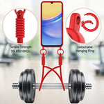 Custodia per telefono in silicone liquido tinta unita con tasca integrata (Gen2) e cordino corto., For Samsung Galaxy A54 5G