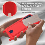 Custodia per telefono in silicone liquido tinta unita con tasca integrata (Gen2) e cordino corto., For Samsung Galaxy A54 5G