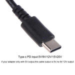 Cavo di conversione da Type-C a presa accendisigari con tensione regolabile da 5V a 20V, 0.3m, 1m, 2m, 3m