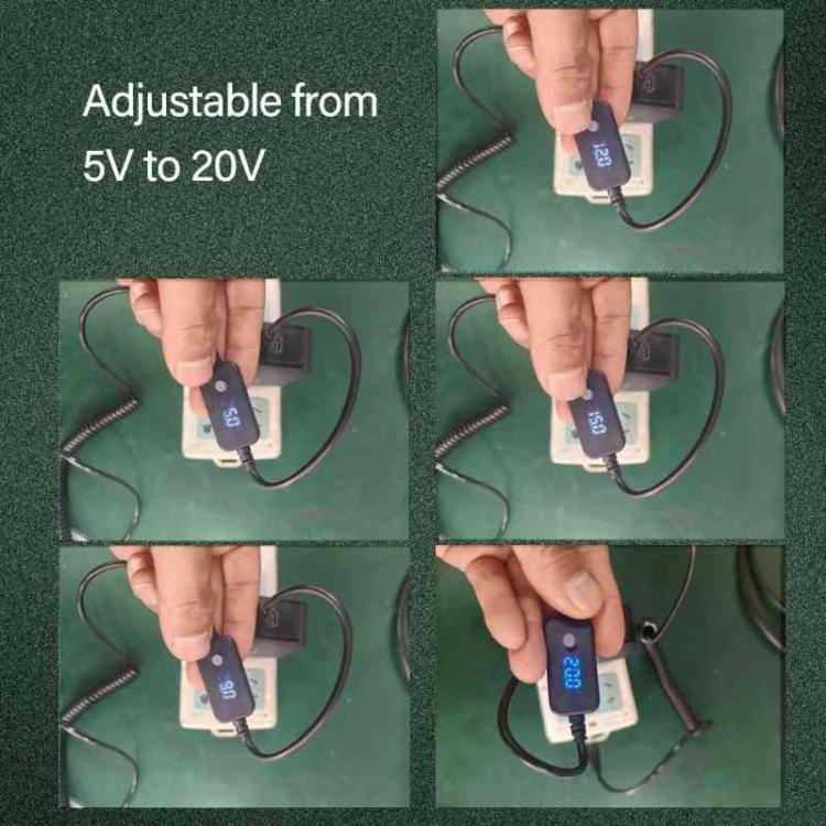 Cavo di conversione da Type-C a presa accendisigari con tensione regolabile da 5V a 20V, 0.3m, 1m, 2m, 3m