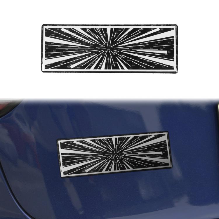 Adesivo decorativo in fibra di carbonio per la parte posteriore dell'auto., A, B