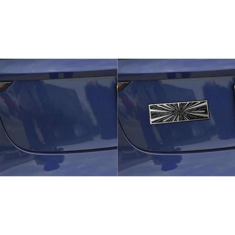 Adesivo decorativo in fibra di carbonio per la parte posteriore dell'auto., A, B
