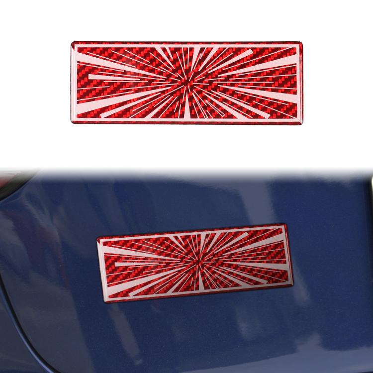 Adesivo decorativo in fibra di carbonio per la parte posteriore dell'auto., A, B