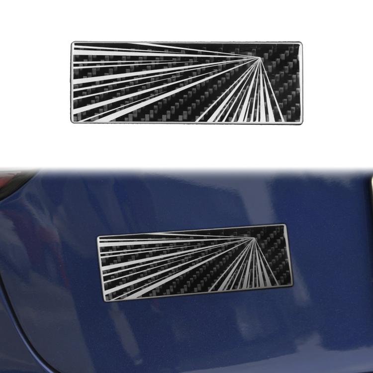 Adesivo decorativo in fibra di carbonio per la parte posteriore dell'auto., A, B
