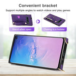 Custodia protettiva antiurto PU + TPU con cinturino da polso con cordino a tracolla e supporto e slot per schede, For Samsung Galaxy S10 Plus, For Samsung Galaxy S20, For Samsung Galaxy S20 Plus, For Samsung Galaxy S20 Ultra