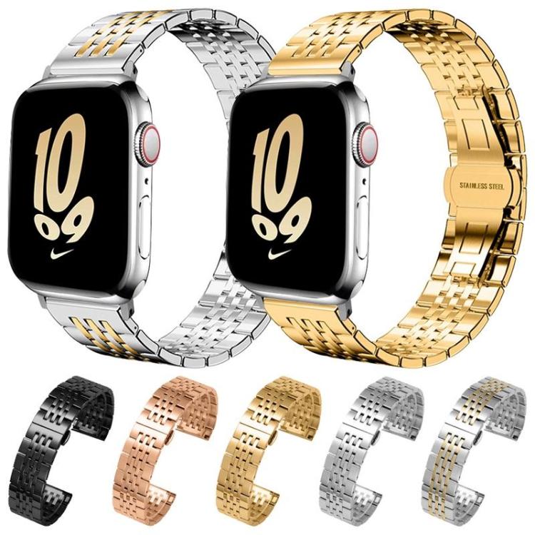 Cinturino per orologio xDfind in acciaio inossidabile massiccio a sette maglie, For Apple Watch 42 / 44 / 45 / 46 / 49mm 22mm, For Apple Watch 38 / 40 / 41 / S10 42mm 20mm