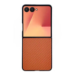 Custodia per telefono ibrida in PU con trama intrecciata, For Galaxy Z Flip8 5G, For Samsung Galaxy Z Flip7 5G