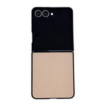 Custodia per telefono ibrida in PU con trama intrecciata, For Galaxy Z Flip8 5G, For Samsung Galaxy Z Flip7 5G