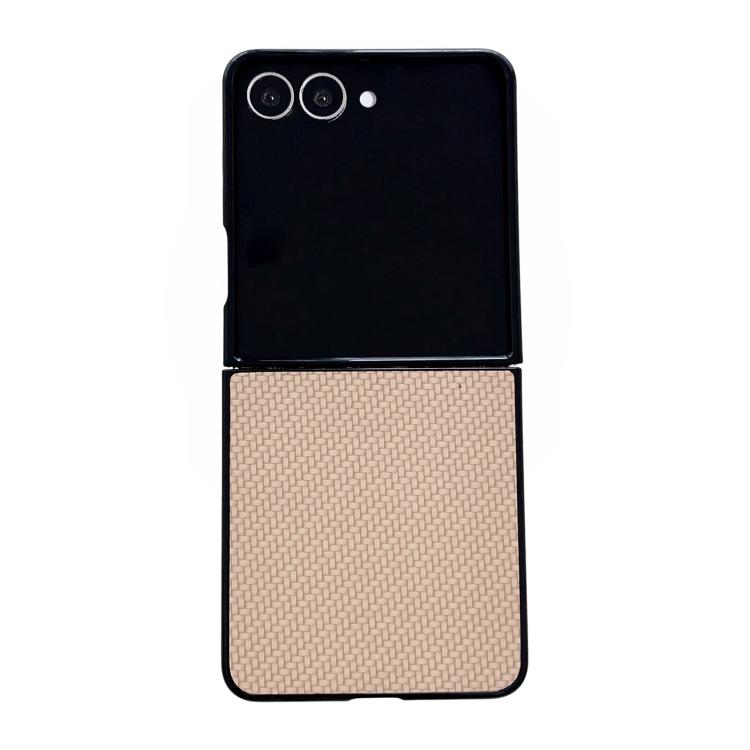 Custodia per telefono ibrida in PU con trama intrecciata, For Galaxy Z Flip8 5G, For Samsung Galaxy Z Flip7 5G
