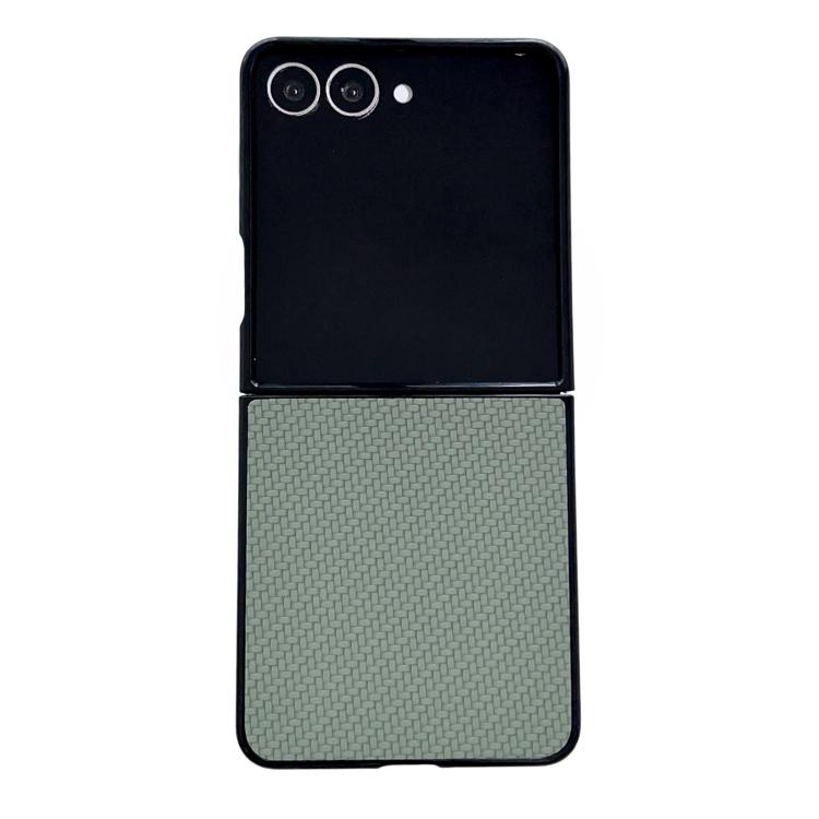 Custodia per telefono ibrida in PU con trama intrecciata, For Galaxy Z Flip8 5G, For Samsung Galaxy Z Flip7 5G