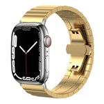 Cinturino per orologio xDfind in acciaio inossidabile massiccio con una sola perlina in bambù., For Apple Watch 42 / 44 / 45 / 46 / 49mm 22mm, For Apple Watch 38 / 40 / 41 / S10 42mm 20mm