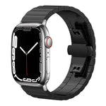 Cinturino per orologio xDfind in acciaio inossidabile massiccio con una sola perlina in bambù., For Apple Watch 42 / 44 / 45 / 46 / 49mm 22mm, For Apple Watch 38 / 40 / 41 / S10 42mm 20mm